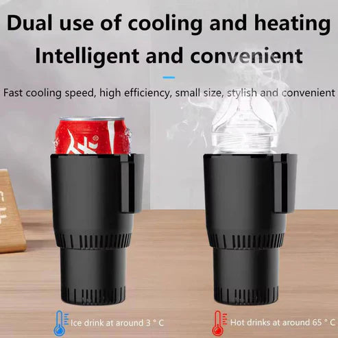 Smart Car Cup Warmer by My Store, compact device with a sleek design for heating drinks in your vehicle.