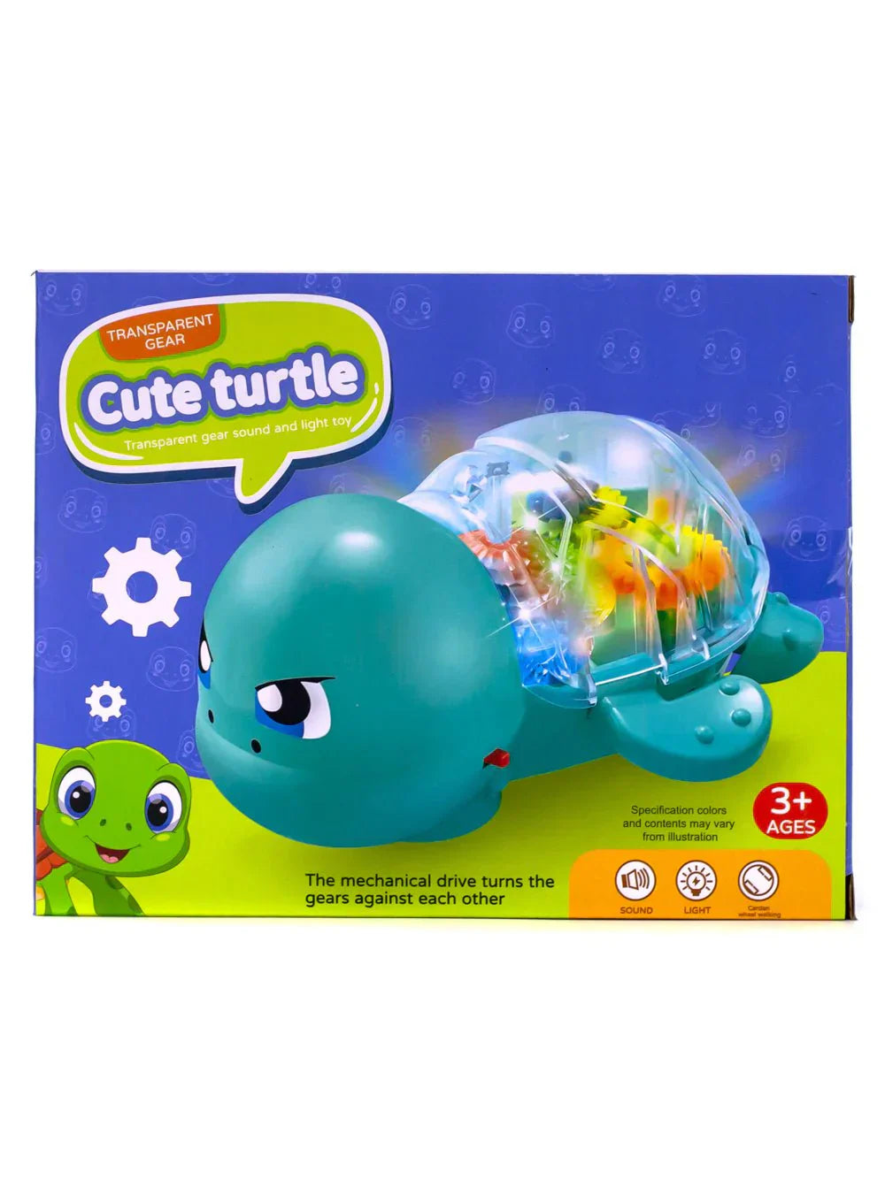 Cute turtle toy from My Store, featuring a soft, colorful plush design with detailed shell and friendly expression.