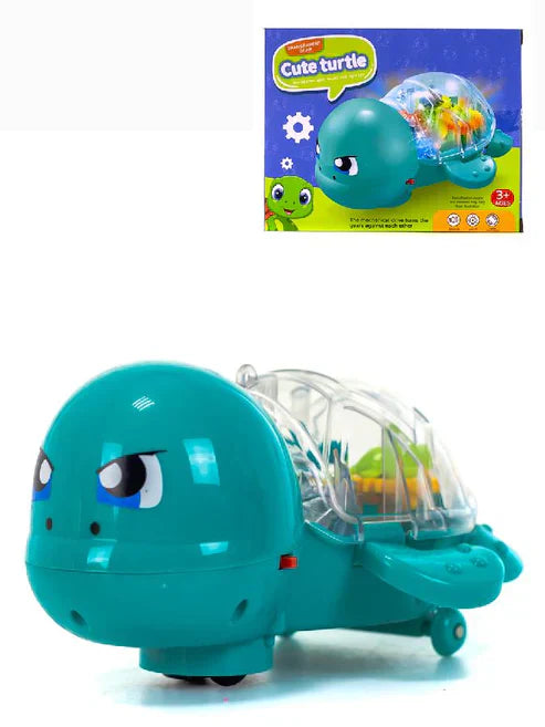Cute turtle toy with soft green shell and adorable face, perfect for kids, from the My Store collection.