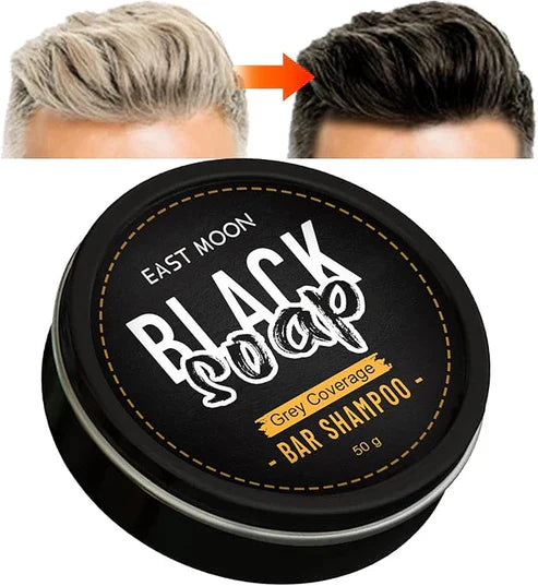East Moon Black Soap Bar Shampoo by My Store, original dark soap bar for natural hair cleansing and scalp care.