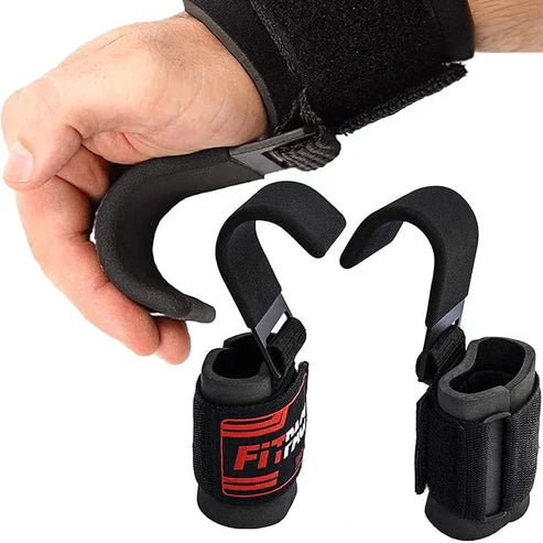 LORDEX Fitness Lifting Hook Straps for weightlifting and strength training, shown with padded handles and durable straps.