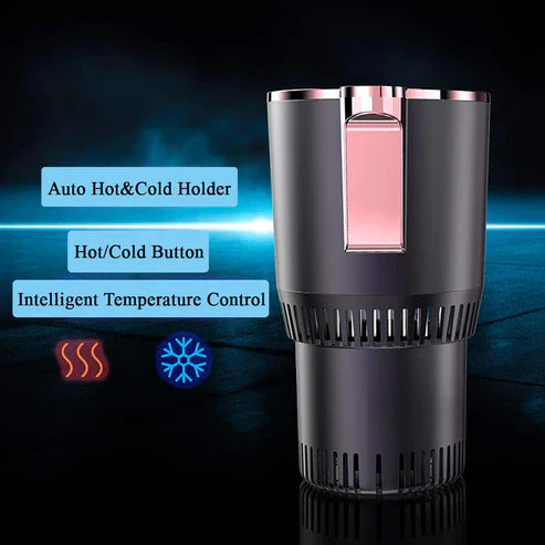 Smart Car Cup Warmer from My Store, compact device with LED indicator, designed to keep beverages warm inside a car.